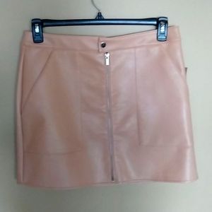 Bar 111 faux leather lined skirt, vintage blush, 8